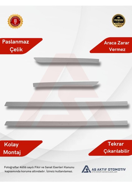 Nissan Qashqai Suv Yan Kapı Çıtası 4 Parça 2007-2014 Krom Paslanmaz Çelik fiyatları