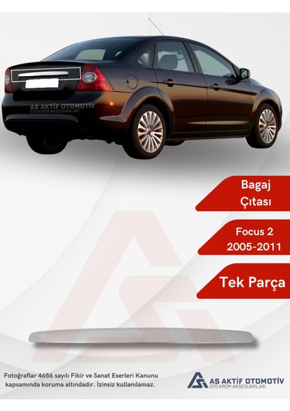 Ford Focus 2sd Bagaj Çıtası 2005-2011 Krom Paslanmaz Çelik