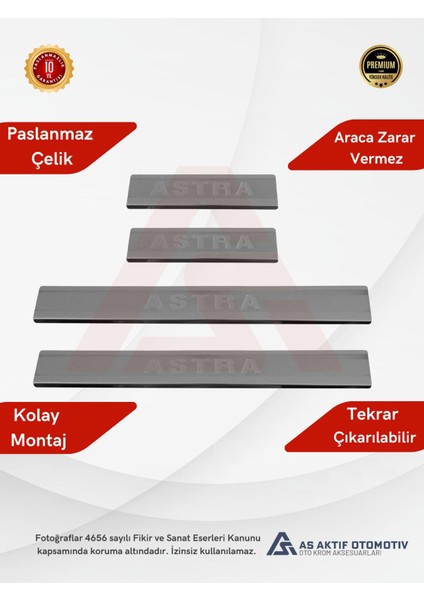 Opel Astra H Sd Kapı Eşiği 4 Parça 2009-2013 Krom Paslanmaz Çelik fiyatları