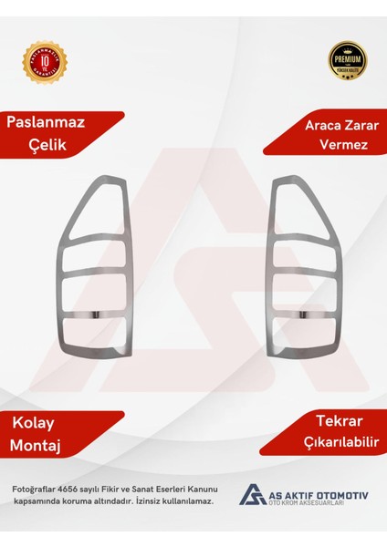 Mercedes Sprinter Van Stop Çerçevesi 2 Parça 1998-2006 Krom Paslanmaz Çelik