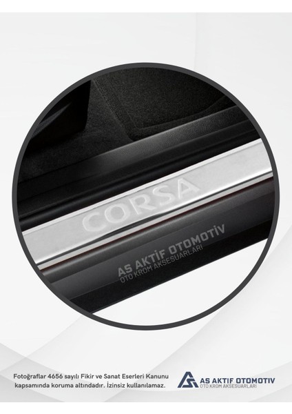 Opel Corsa C Hb 5d Kapı Eşiği 4 Parça 2000-2006 Krom Paslanmaz Çelik modelleri