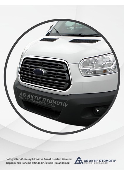 Ford Transit Van Ön Panjur Çerçevesi 2 Parça 2014-2019 Krom Paslanmaz Çelik modelleri