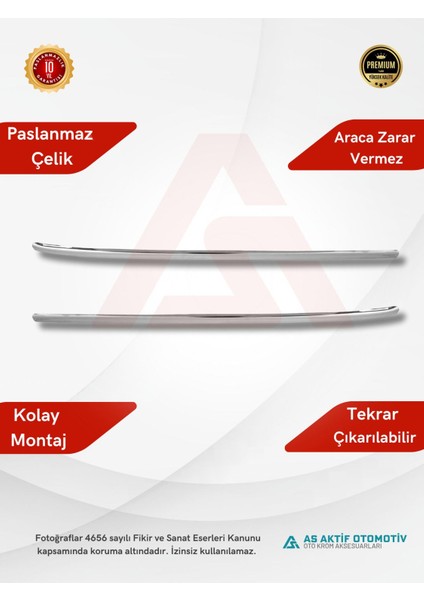 Fiat Fiorino Mini Van/mpv Cam Çıtası 2 Parça 2007 ve Üzeri Krom Paslanmaz Çelik fiyatları