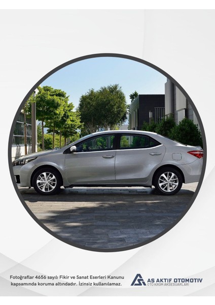 Toyota Corolla Sd Kapı Eşiği 4 Parça 2007-2012 Krom Paslanmaz Çelik
