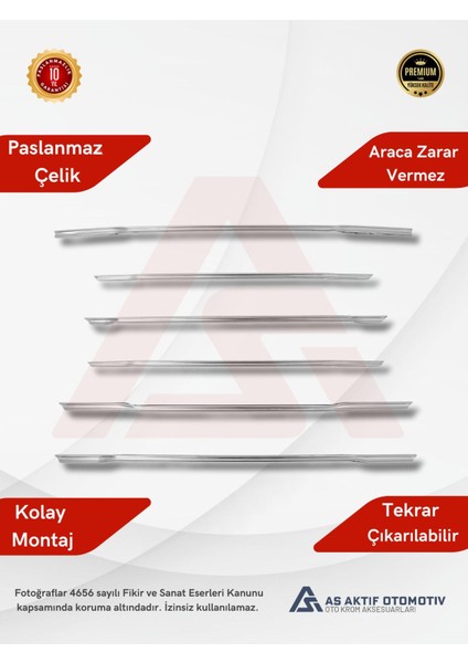 Ford Courier Van Ön Panjur Ince Model 6 Parça 2014-2017 Krom Paslanmaz Çelik fiyatları