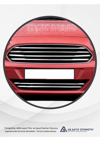 Ford Courier Van Ön Panjur Ince Model 6 Parça 2014-2017 Krom Paslanmaz Çelik modelleri