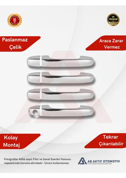 Hyundai I20 Hb 5d Kapı Kolu 2008-2012 Krom Paslanmaz Çelik fiyatları