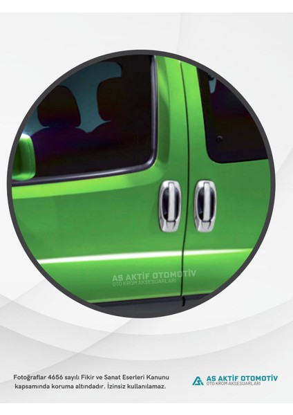 Fiat Fiorino Mini Van/mpv Kapı Kolu (Set) 8 Parça 2007 ve Üzeri Krom Paslanmaz Çelik modelleri