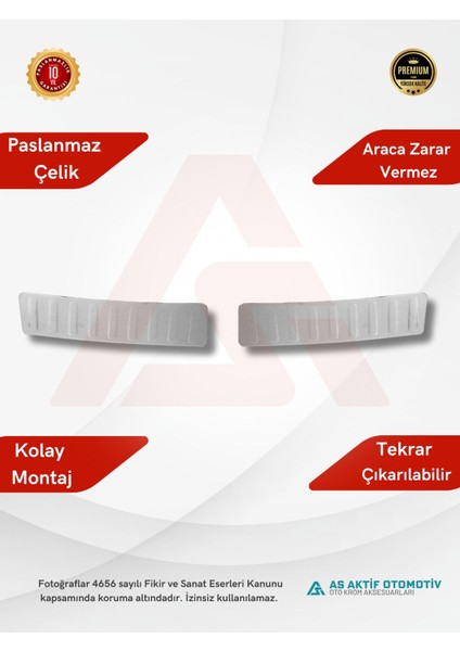 Dacia Sandero - 2 Hb 5d Arka Tampon Üstü 2 Parça 2012 ve Üzeri Krom Paslanmaz Çelik fiyatları