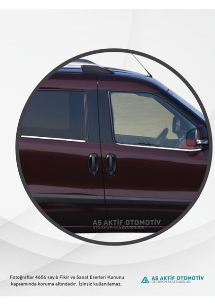 Fiat Doblo-2 Panel Van/lav Cam Çıtası 4 Parça 2010 ve Üzeri Krom Paslanmaz Çelik modelleri