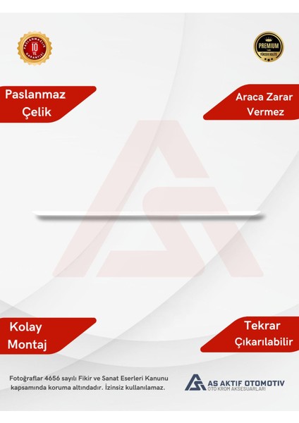 Ford Fiesta 5 Hb 5d/3d Bagaj Alt Çıtası 2002-2009 Krom Paslanmaz Çelik fiyatları