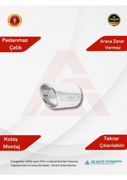 Renault Clio 5 Hb 5d Egzoz Ucu (Vidalı) 2019 ve Üzeri Krom Paslanmaz Çelik fiyatları