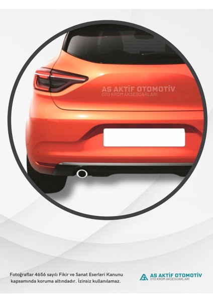 Renault Clio 5 Hb 5d Egzoz Ucu (Vidalı) 2019 ve Üzeri Krom Paslanmaz Çelik modelleri