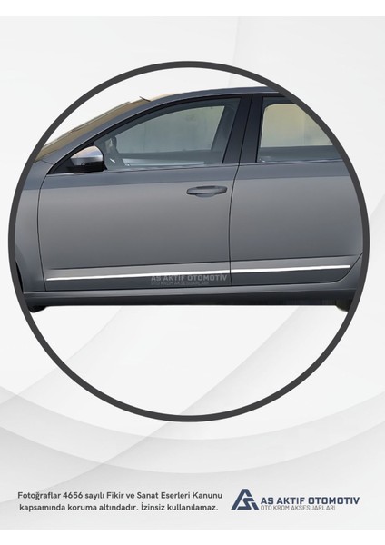 Skoda Octavia 3 (A7) Sd Yan Kapı Çıtası 4 Parça 2013 ve Üzeri Krom Paslanmaz Çelik modelleri