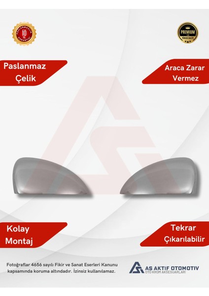 Opel Corsa D Hb 5d Ayna Kapağı 2 Parça 2006-2015 Krom Paslanmaz Çelik fiyatları