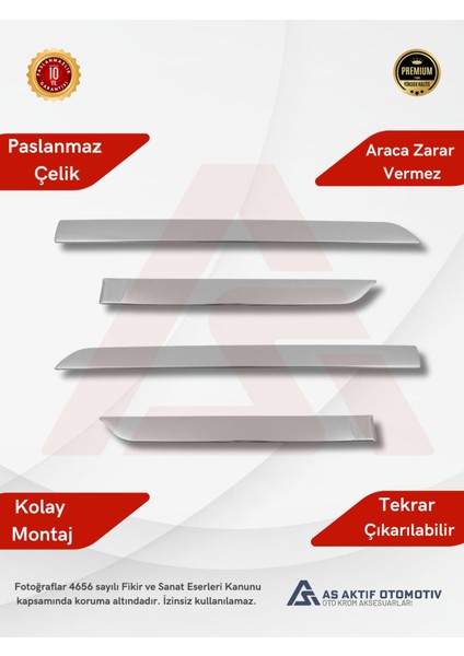 Ford Focus 1 Hb 5d/sd Yan Kapı Çıtası 4 Parça 1998-2005 Krom Paslanmaz Çelik fiyatları