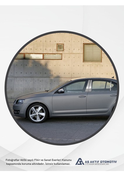 Skoda Octavia 3 (A7) Sd Kapı Eşiği 4 Parça 2013 ve Üzeri Krom Paslanmaz Çelik modelleri