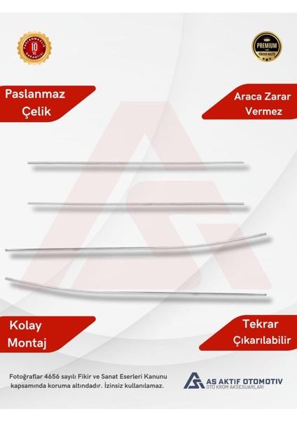 Toyota Corolla Sd Cam Çıtası 4 Parça 2013-2019 Krom Paslanmaz Çelik fiyatları