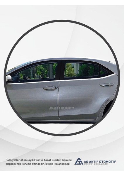 Toyota Corolla Sd Cam Çıtası 4 Parça 2013-2019 Krom Paslanmaz Çelik modelleri