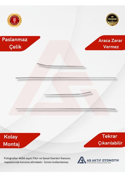 Hyundai Bayon Suv Yan Kapı Çıtası 4 Parça 2021 ve Üzeri Krom Paslanmaz Çelik fiyatları