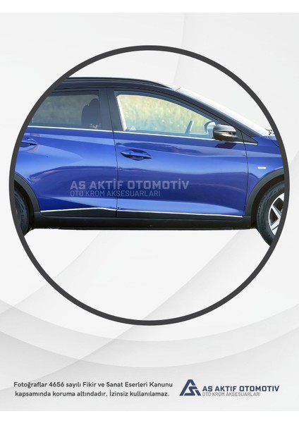 Hyundai Bayon Suv Yan Kapı Çıtası 4 Parça 2021 ve Üzeri Krom Paslanmaz Çelik modelleri