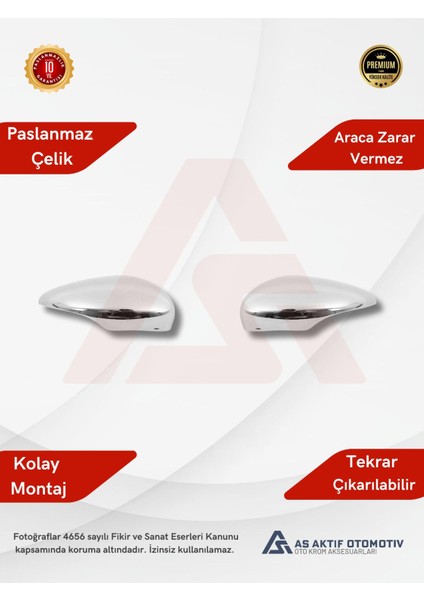 Ford Fiesta 6 Hb 5d Ayna Kapağı 2 Parça 2009 ve Üzeri Krom Paslanmaz Çelik fiyatları