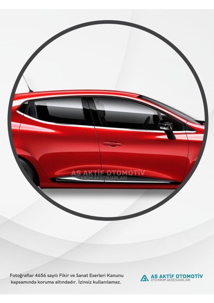 Renault Clio 4 Hb 5d Cam Çıtası 8 Parça 2012 ve Üzeri Krom Paslanmaz Çelik modelleri