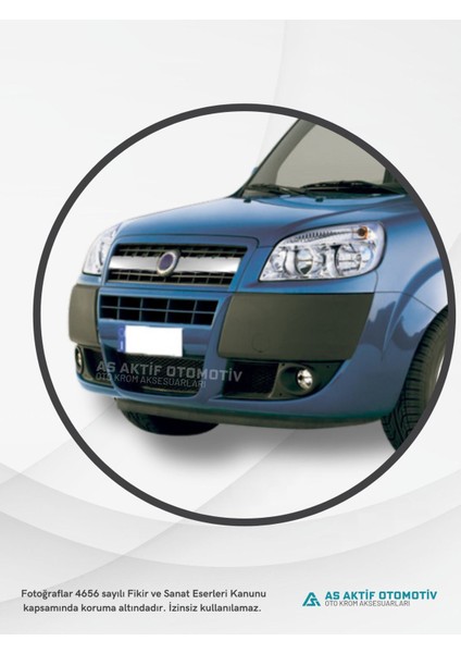 Fiat Doblo I Facelift Panel Van/lav Ön Panjur 2 Parça 2006 ve Üzeri Krom Paslanmaz Çelik