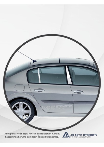 Renault Megane 2 Hb 5d Kapı Direği 2 Parça 2004-2010 Krom Paslanmaz Çelik modelleri