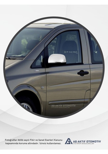 Mercedes Vito W639 Van Ayna Kapağı 2 Parça 2010-2014 Krom Paslanmaz Çelik modelleri
