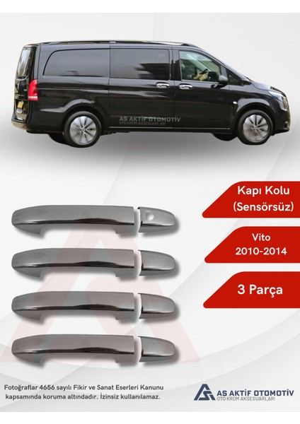Mercedes Vito W447 Van Kapı Kolu 4 Parça 2014 ve Üzeri Krom Paslanmaz Çelik