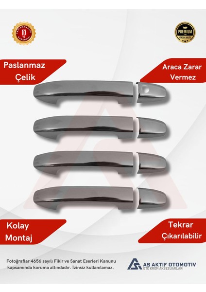 Mercedes Vito W447 Van Kapı Kolu 4 Parça 2014 ve Üzeri Krom Paslanmaz Çelik fiyatları