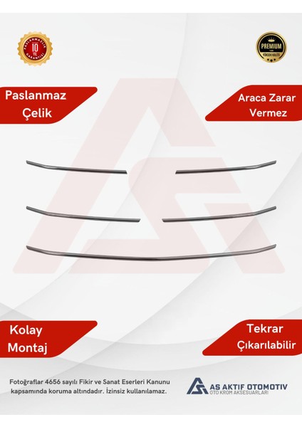 Mercedes Sprinter Van Ön Panjur 5 Parça 2019 ve Üzeri Krom Paslanmaz Çelik fiyatları