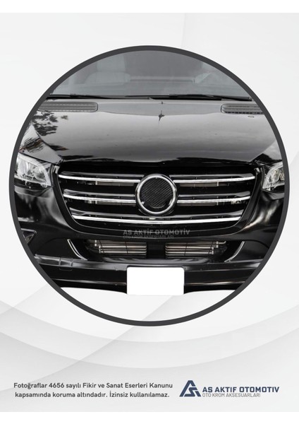 Mercedes Sprinter Van Ön Panjur 5 Parça 2019 ve Üzeri Krom Paslanmaz Çelik modelleri