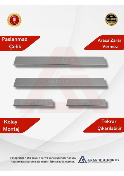 Opel Vectra C Sw/sd Kapı Eşiği 4 Parça 2002-2008 Krom Paslanmaz Çelik fiyatları