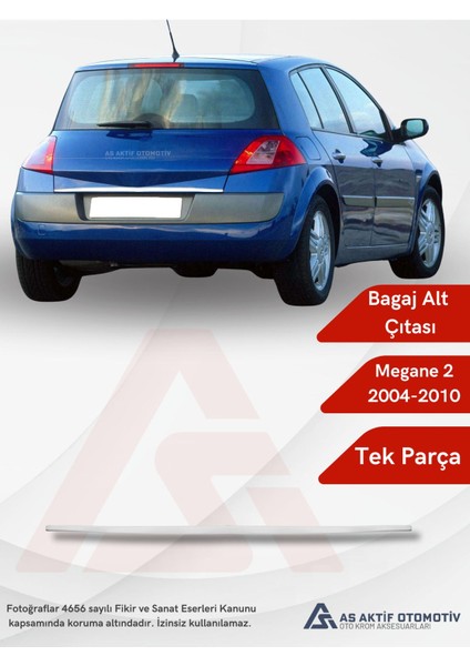 Renault Megane 2 Hb Bagaj Alt Çıtası 2004-2010 Krom Paslanmaz Çelik