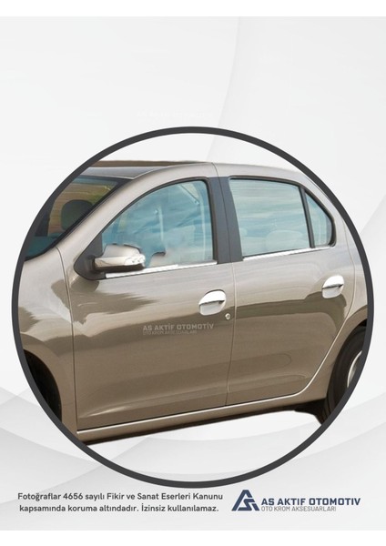 Renault Symbol 3 Sd Kapı Kolu 4 Parça 2013 ve Üzeri Krom Paslanmaz Çelik