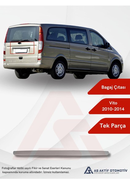 Mercedes Vito W639 Van Bagaj Çıtası 2010-2014 Krom Paslanmaz Çelik