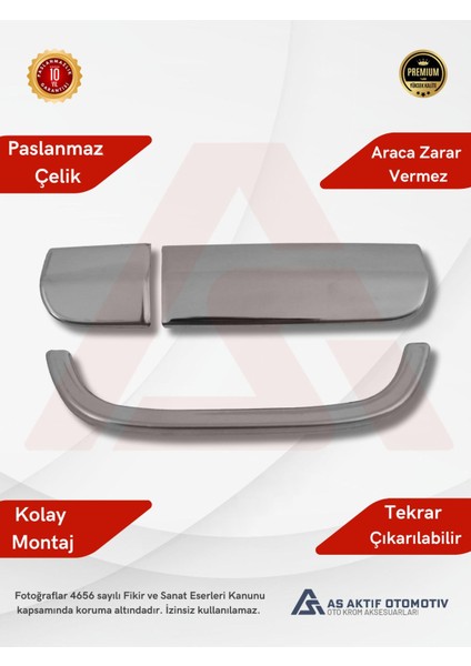 Mercedes Vito W639 Van Bagaj Açma 3 Parça 2003-2010 Krom Paslanmaz Çelik