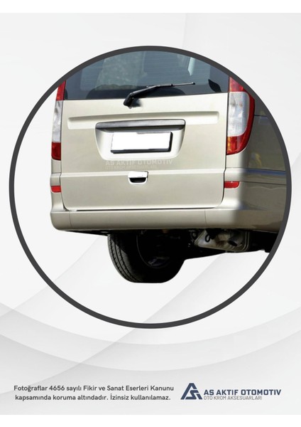 Mercedes Vito W639 Van Bagaj Açma 3 Parça 2003-2010 Krom Paslanmaz Çelik