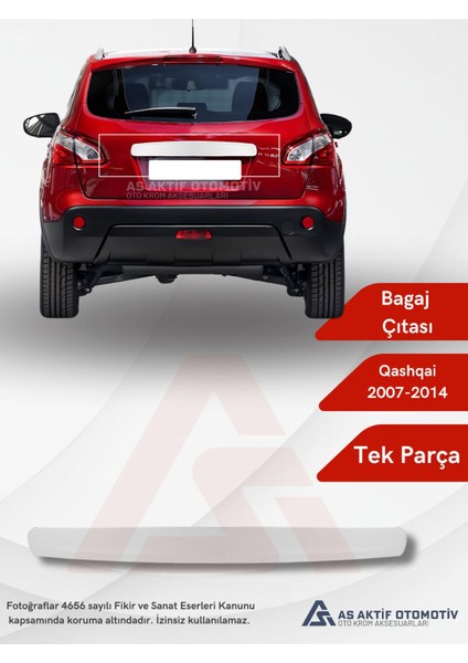 Nissan Qashqai Suv Bagaj Çıtası (Sensörlü) 2007-2014 Krom Paslanmaz Çelik