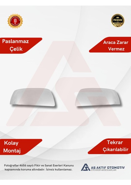 Ford Focus 2hb 5d/sd/sw Ayna Kapağı 2 Parça 2005-2008 Krom Paslanmaz Çelik fiyatları