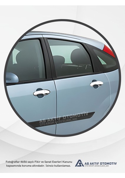 Ford Focus 1 Hb 5d/sd Kapı Kolu 4 Parça 1998-2005 Krom Paslanmaz Çelik modelleri