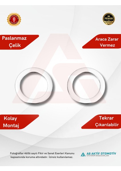 Fiat Ducato Van Sis Farı Çerçevesi 2 Parça 2014 ve Üzeri Krom Paslanmaz Çelik fiyatları