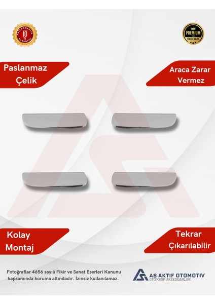 Opel Astra G Hb 5d/sd/sw Kapı Kolu 4 Parça 1998-2009 Krom Paslanmaz Çelik fiyatları