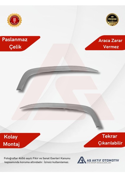 Honda Civic Sd Sis Farı Kaşı 2 Parça 2016 ve Üzeri Krom Paslanmaz Çelik fiyatları