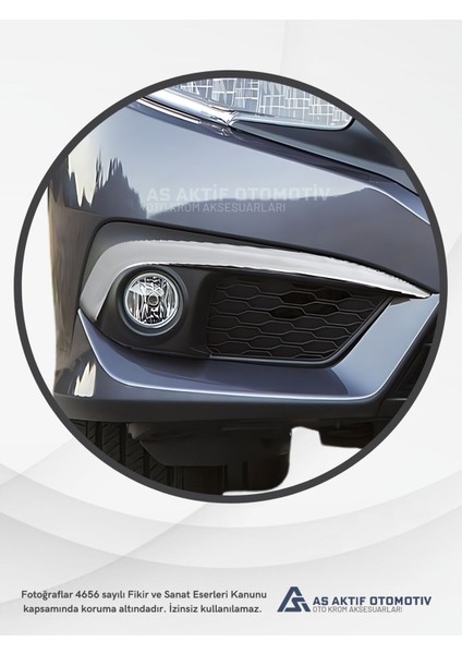 Honda Civic Sd Sis Farı Kaşı 2 Parça 2016 ve Üzeri Krom Paslanmaz Çelik modelleri