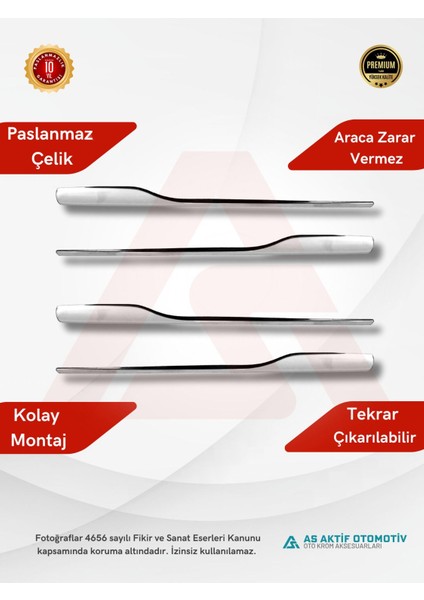 Dacia Sandero - 2 Hb 5d Ön Panjur 4 Parça 2012-2016 Krom Paslanmaz Çelik fiyatları