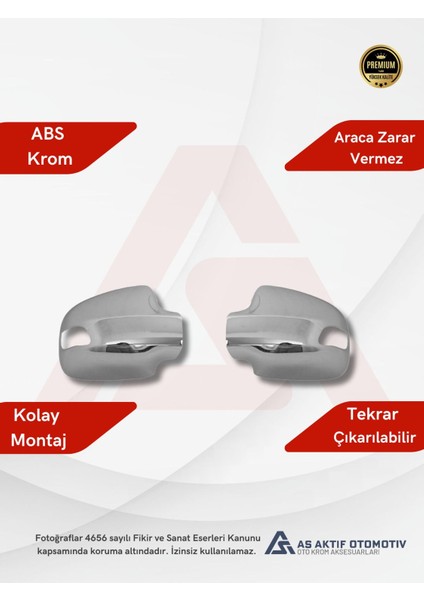 Renault Symbol 3 Sd Ayna Kapağı (Sinyalli) 2 Parça 2013 ve Üzeri Abs Krom