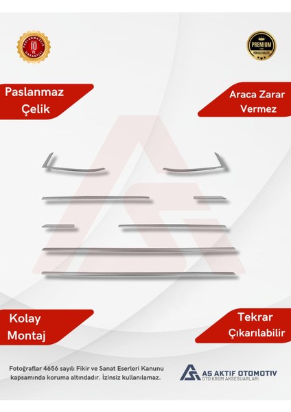 Opel Astra K Hb 5d Cam Çıtası 6 Parça 2015 ve Üzeri Krom Paslanmaz Çelik fiyatları